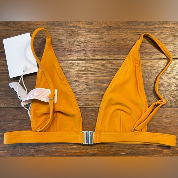 ASOS TWIIN | Era High Apex Triangle Bikini Top | Sunset Orange | Small - Picture 5 of 6